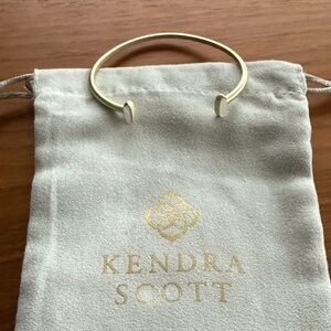 Kendra Scott Gold Cuff Bracelet in Ivory Mother of Pearl
